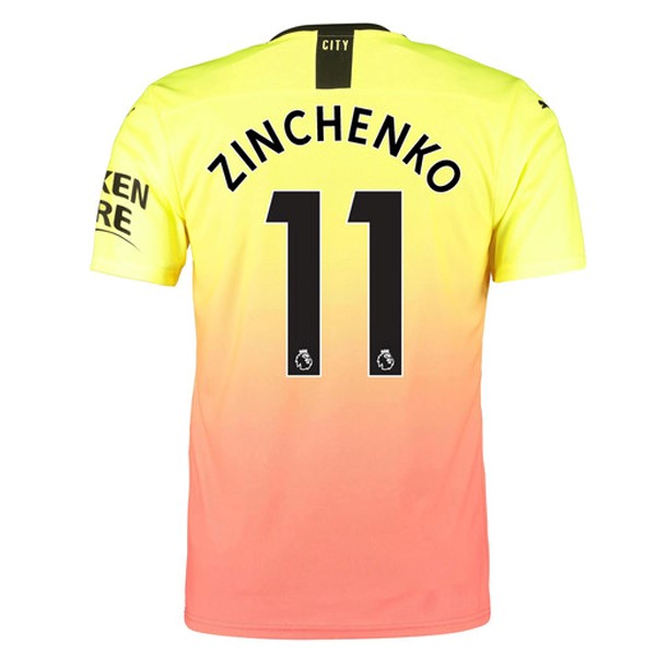 Camiseta Manchester City NO.11 Zinchenko 3ª Kit 2019 2020 Naranja